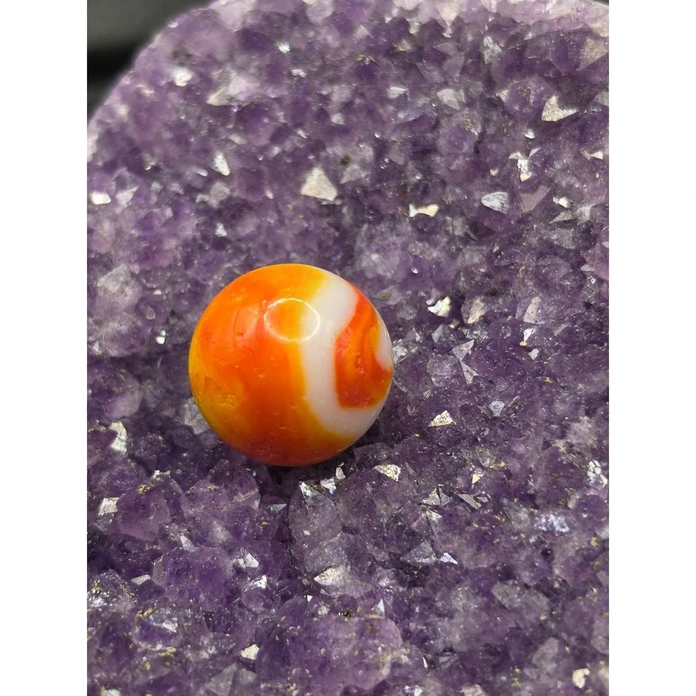 Vintage Peltier Glass NLR Ketchup and Mustard Shooter Marble